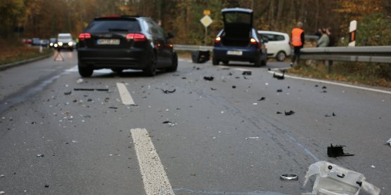 A car accident scene in need of multiple tow trucks.