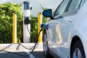 Electric car charging.